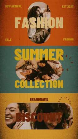 C2B Retro Style Split-Screen Fashion Instagram Ads