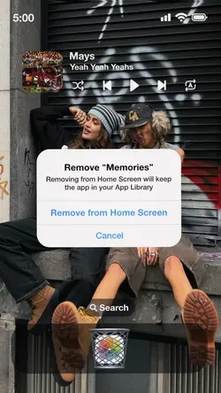 remove "memories"