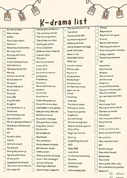 K-Drama List