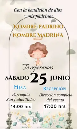 Invitación Bautizo