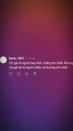 chị gái là người hay