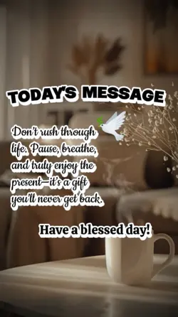 TODAY'S MESSAGE 