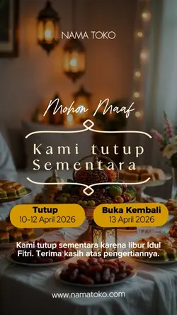 Kami tutup sementara