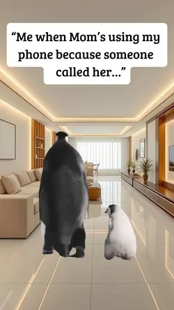following mom