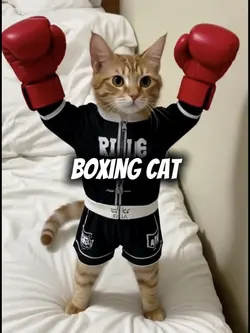 Boxing cat