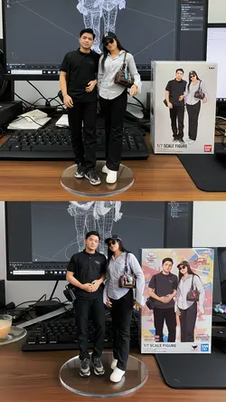 2 foto miniatur