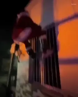 Santa on fire mood 