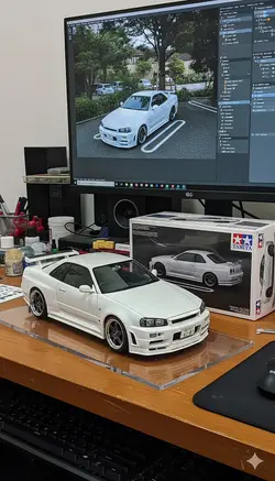 tren miniatur mobil 