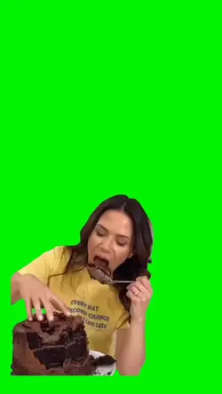 girl eating cake