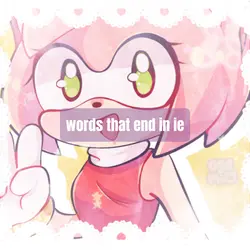 words that end in ie