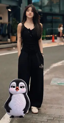 Pinguin joget viral