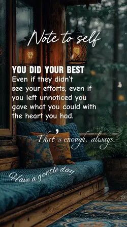 You Did Your Best
