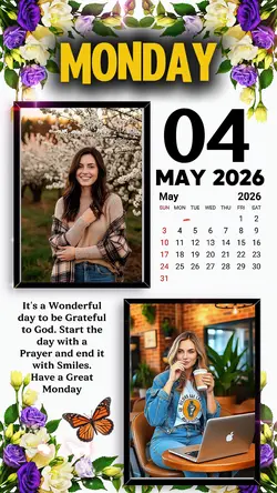 Monday 4 May 2026