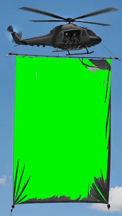 helicopter banner