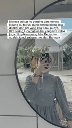 merasa cukup itu.. 
