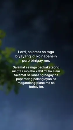 thank you, lord