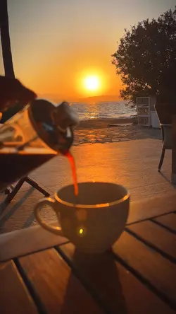 Sunset coffe vibe
