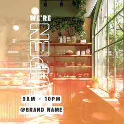 we're open