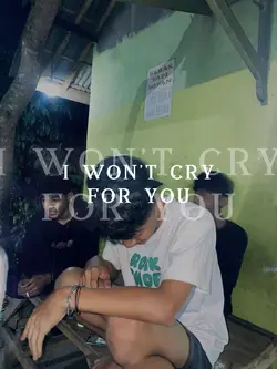 i wont cry foryou