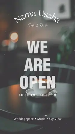 We are open