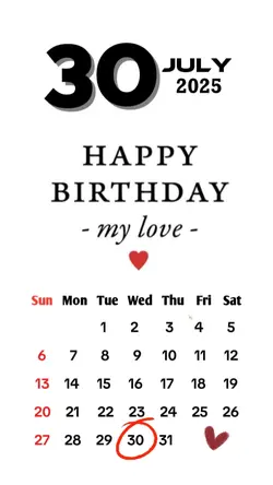 birthday 30 july
