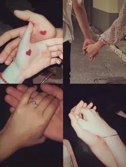 holding hands