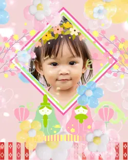 ひなまつりのお祝いテンプレ