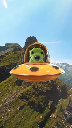 Happy Alien UFO