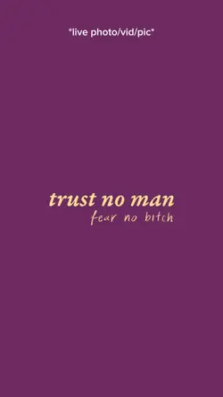 Trust no man fear