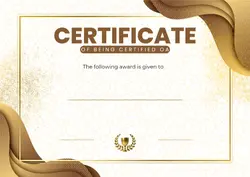 certificate award