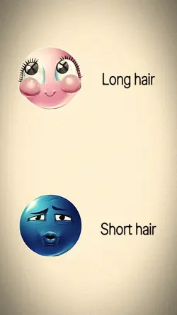 long / short hair