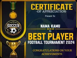sertifikat football 
