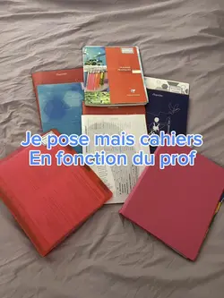Je pose mes cahier 