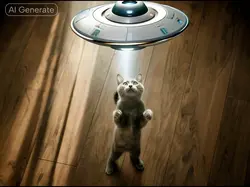 A Cat taken by a UFO