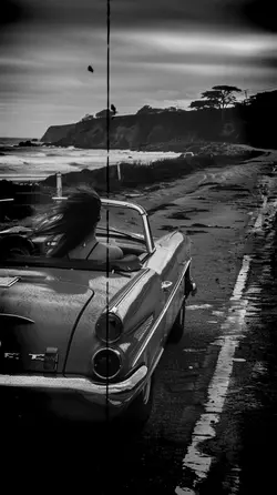 black white