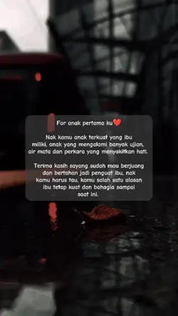 For anak pertamaku