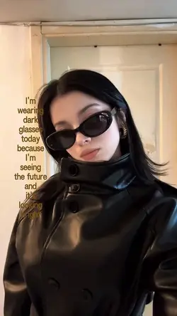 dark glasses today