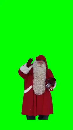 Santa waving hand