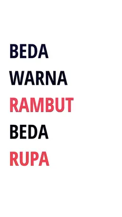BEDA WARNA RAMBUT 