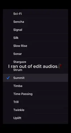 Ran out of sounds