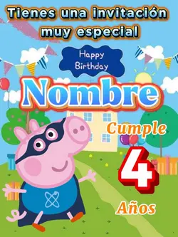 George Pig invitació