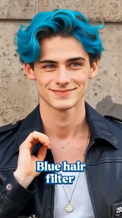 Blue hair filter 