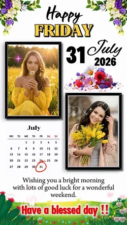 Friday 31 july 2026