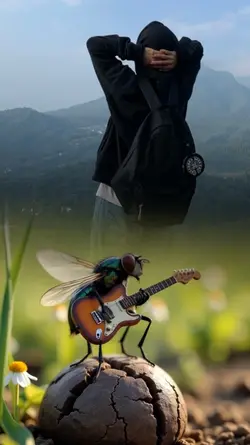 fly play guitar 