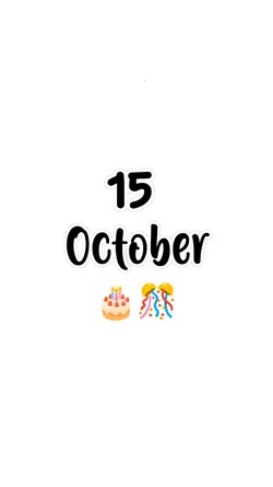 hbd 15 October
