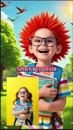 spiky red hair