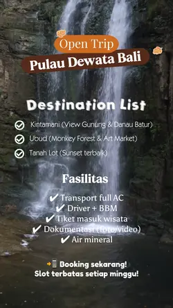 Open trip bali