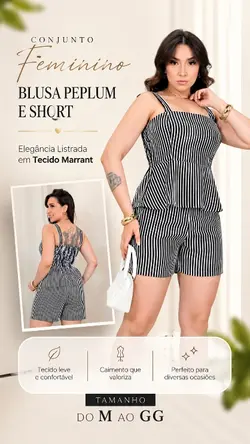 Conjunto listrado 