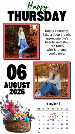 Thursday 6 Augus