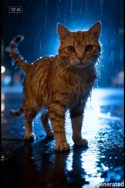 Cat Rain Photoshoot